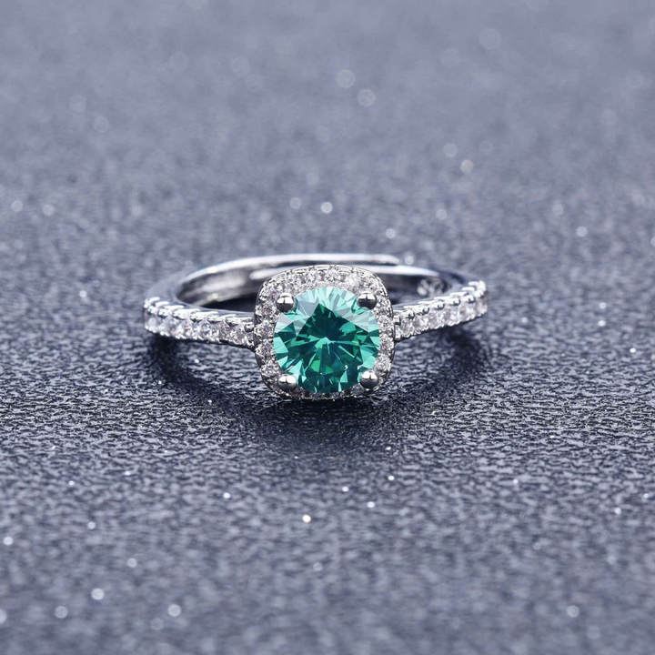 Adjustable Green Zircon Crystal Ring